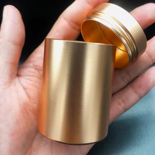 Metal Tobacco Sealed Metal Storage Tank 60 ML Weed Container Stash Jar Sealed Tea Herbal Jar Printable Logo Smoking Accessories