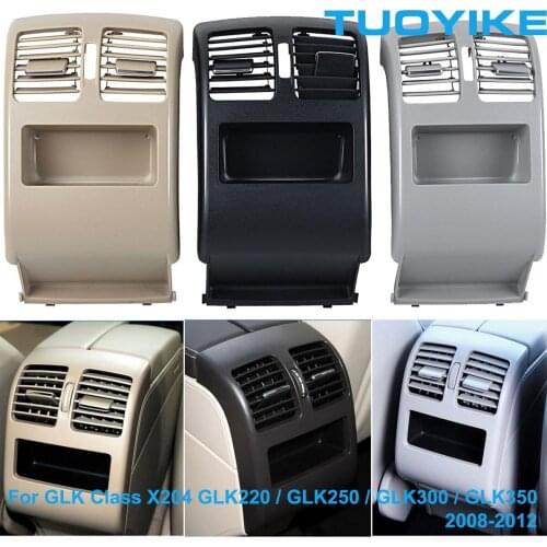 Almond Black Gray Car Rear Air Conditioner Ac Vent Grille Cover Panel For Mercedes Benz X204 GLK Class 220 250 300 350 2008-2012