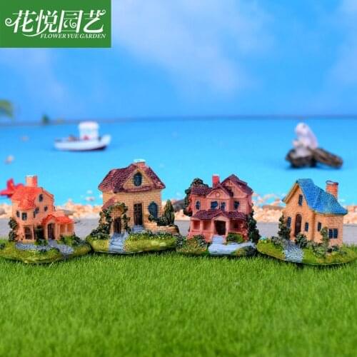Mini Castle Fairy Garden Miniatures Castles Terrarium Figurines Garden Decoration Miniature House Villa Woodland Fairy Figurines