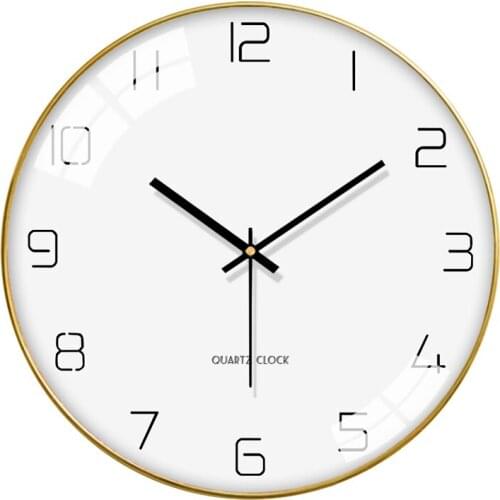 Nordic Minimalist Wall Clock Gold Luxury Silent Kitchen Living Room Bedroom Wall Watches Brief Duvar Saati Home Decor ZB6WC