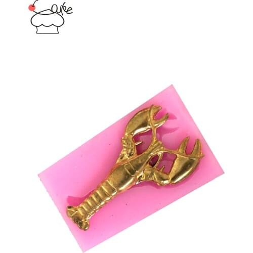 Aouke Small lobster Fondant Cupcake Decorating Molds Cake Silicone Mold Sugarpaste Candy Chocolate Gumpaste Clay Mould