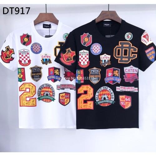 2021 NEW Men Women O Neck Short Sleeve T Shirt Locomotive Letter Print Cotton Casual T Shirt Dsquared2 Hip-Hop tops men clothing