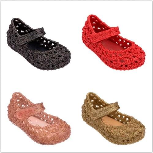 Mini Melissa 2020 New Princess Net Bird Shoes Sandals Hollow Mini Melissa Jelly Sandals Melissa Baby Non-slip jelly shoe SH19042