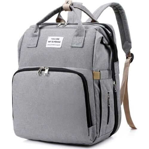 New Multifunctional Foldable Portable Large Mom Diaper Bag Folding Travel Large Backpack Infant Bed Diaper Changing Table Pads