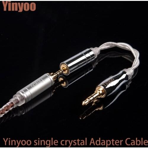 AK Yinyoo single crystal Adapter Cable 2.5 female To 3.5 male Cable For ZS10 Pro AS16 AS12 ZSN PRO ZSX CCA C12 TRN V90 BA5