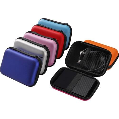 Portable Zipper 2.5" HDD Bag Usb Cable Case Cover Protective Earphone Bag for PC Laptop Hard Disk Case Organizer Storage Box