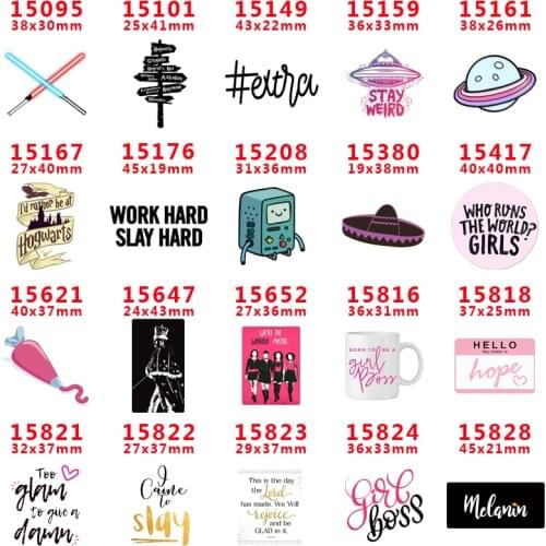 DIY Craft Supplies Sewing Accessories Cartoon Printed Planar Resins Mold 30 Pieces. PR-15095