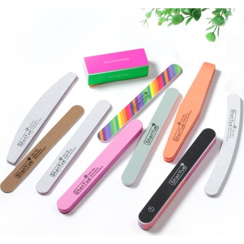 Professional Nail File 100/180 Half Moon Sandpaper Nail Sanding Grinding Polishing Manicure Nail Art Tool Care Tools