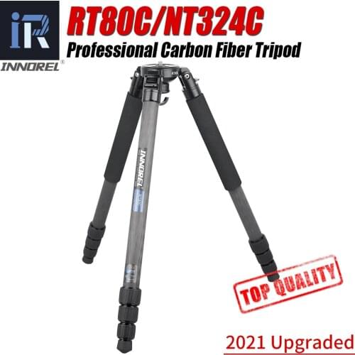 RT80C Professional carbon fiber tripod for DSLR camera video camcorder Heavy duty birdwatching camera stand bowl tripod 20kg max