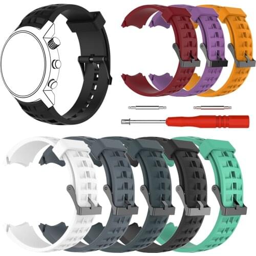 Outdoor Sport Soft Durable Silicone Watch Band Strap For Suunto Terra Rubber Replacement Wristband For Suunto Terra Bracelet
