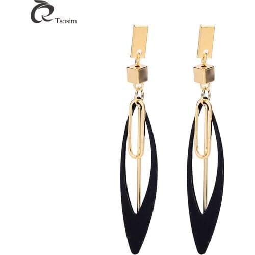 2018 new fashion boutique temperament wild geometric earrings metal creative female ear ornament jewelry pendant
