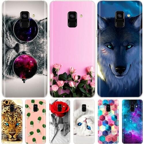 Silicone Case For Samsung Galaxy A8 Plus 2018 Cute Pattern Soft TPU Phone Case For Samsung Galaxy A8 A 8 2018 Bumper Case Coque