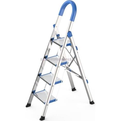 Stainless Steel Household Folding Ladder Thickened Miter Ladder Indoor Portable Multi-functional Engineering Ladder Fork