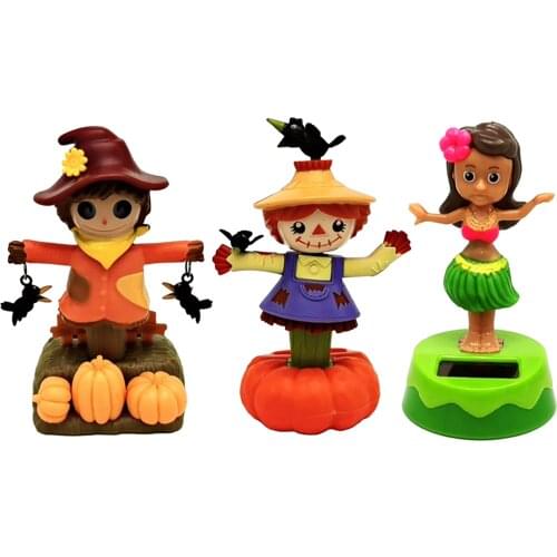 Solar Power Dancing Girl Swing Figure Toy Bobble Head Office Desk Car Decor