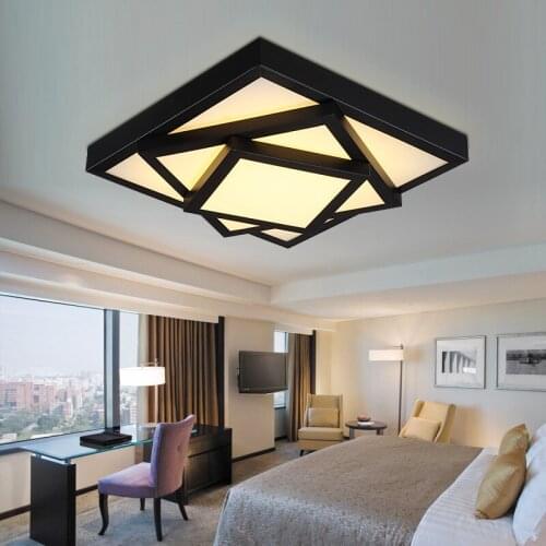 Modern geometric art Personality led ceiling lights lamp for living bedroom lustres de sala home indoor lighting dimmable abajur