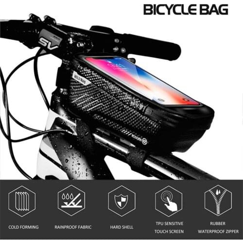 Bicycle Mountain Bike Front Beam Bag Placing The Phone Touch Screen Riding Bag Bicycle Front Beam Saddle Bag Cycling Equipment