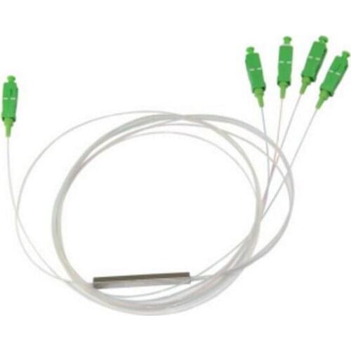 High Quality SC APC 1X4 FBT Fiber Optic Splitter FTTH 0.9MM SC singlemode mini Steel Pipe optical splitter free shipping