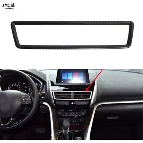 1pcs/lot ABS carbon fiber grain Central control air conditioning outlet decoration cover for 2018 Mithsubishi Eclipse Cross