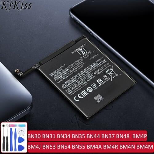 Battery For Xiaomi Redmi Red mi Note 2 3 3S 3X 4 4X Pro 4X 5 5A Plus 6 6A 7 8 8T K20 Batery BN30 BN31 BN34 BN35 BN44 BN37 BN48