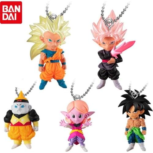 Bandai Gashapon Dragon Ball Z UDM BURST 38 Series Pendant Keychains Model Toys Super Saiyan 3 ROSE Goku Broli KAY Android#19