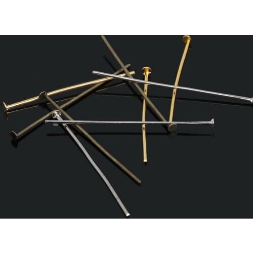 New arrival Approx 300pcs/lot Eye Pin Findings Antique Bronze Plated 40MM Jewelry Findings ,Yiwu FZB003-19