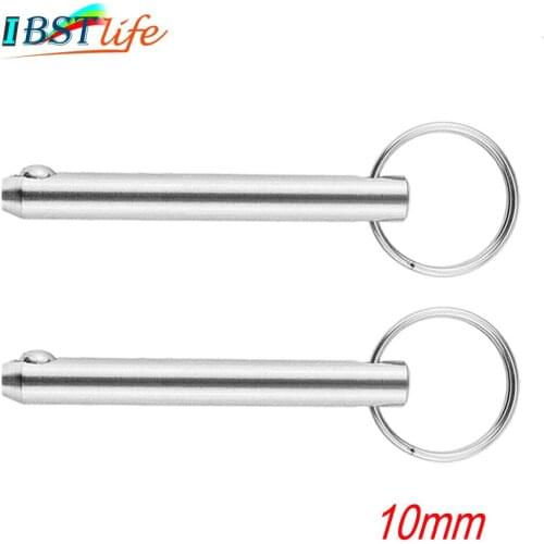 2PCS 10mm Marine Grade 316 Stainless Steel Quick Release Ball Pin for Boat Bimini Top Deck Hinge Marine Boat