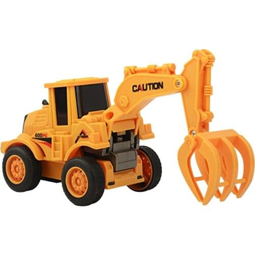 Childrens Collision Deformation Inertial Engineering Vehicle Model 360-Degree Stunt Rotation Toy Car Grasping Wooden Car Model