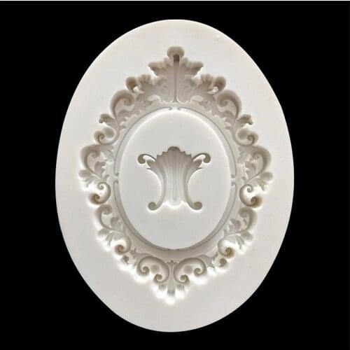 Baking tools DIY Sugar craft Cake Picture frame Silicone Mold Fondant Mold Cake Candle soap decorating Tools Gum paste Mold