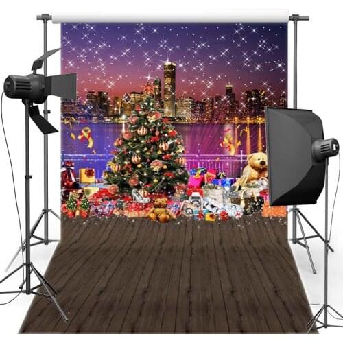 MEHOFOTO New Year Christmas Vinyl Photography Background For Family Shimmer New Fabric Flannel Backdrop For Photo Studio 6410