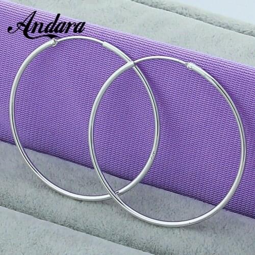 Wholesale Trendy Jewelry Sterling Silver 925 Earrings,5MM Smooth Circle Round Earring for Women Best Gift