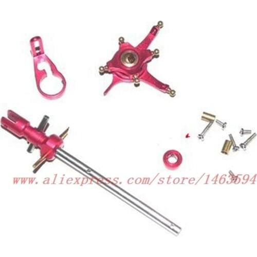 Wholesale WL V911 RC Helicopter Spare Parts Upgraded metal parts set (red) Free Shipping