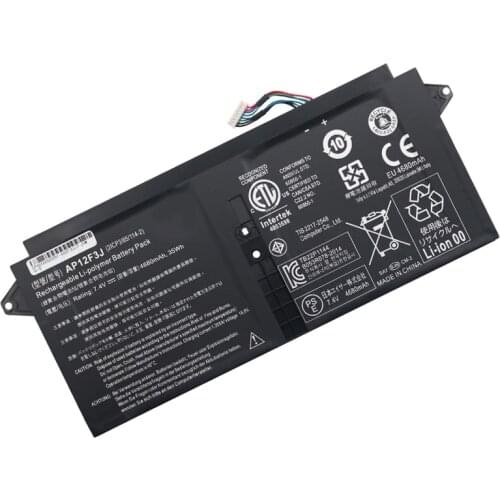 Original AP12F3J New For Acer Aspire 13.3" Ultrabook S7 S7-391 2ICP3/65/114-2 AP12F3J 7.4V 35WH 4680mAh Laptop Battery