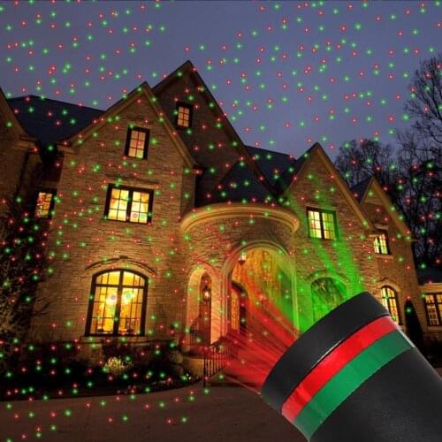 Outdoor Moving LED Projector Light Red&Green Full Sky Star Christmas Laser Stage Light Gardern Starry Lights IP65 Lawn Spotlight