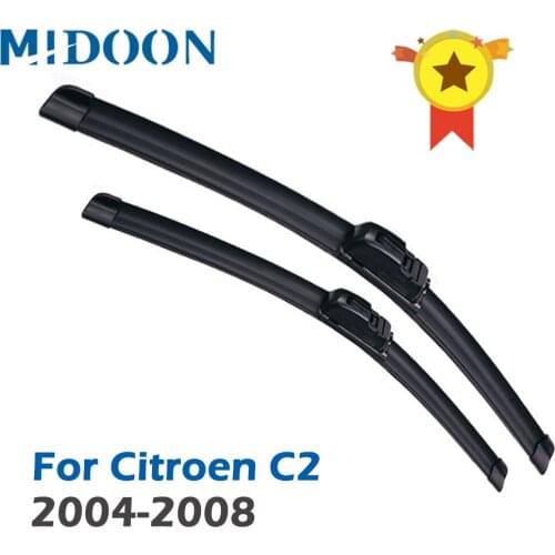 MIDOON Wiper Blades for Citroen C2 Fit Hook Arms 2003 2004 2005 2006 2007 2008 2009