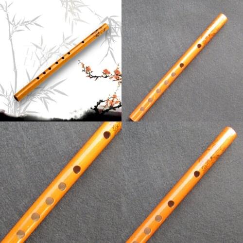2019 Hot Chinese Traditional 6 Holes Bamboo Flute Vertical Flute Clarinet Student Musical Instrument Wooden Color