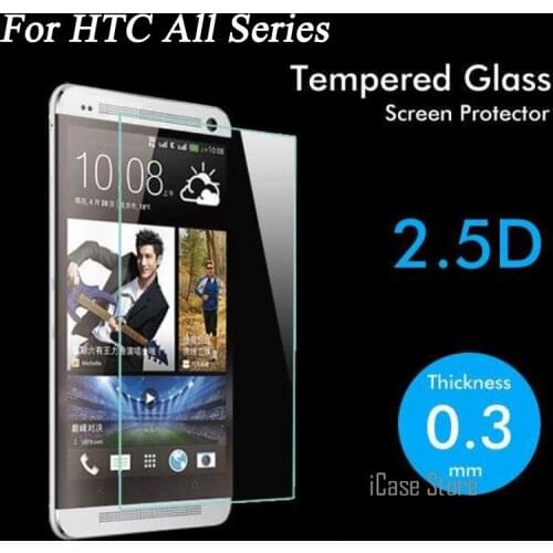 Ultrathin 9H 2.5D Screen Protector Film Premium Tempered Glass For HTC ONE M7 M8 M9 Desire 616 816 820 826 626 510 516 610 E8 E9