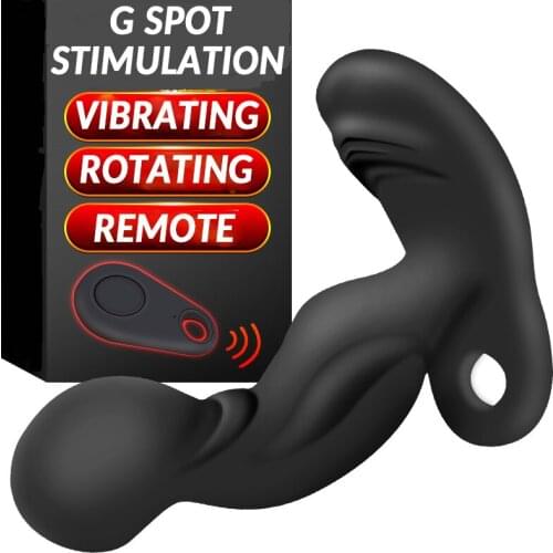 Rotating Prostate Massage Vibrating Wireless Gay Masturbation Sex Product Anal Plug Butt Adult Sex Toys for Men Sex Product