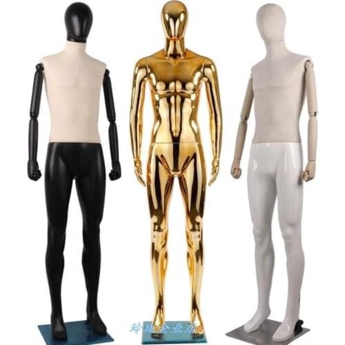 High Quality Golden Mannequin Men Mannequin Fiberglass Factory Direct Sell