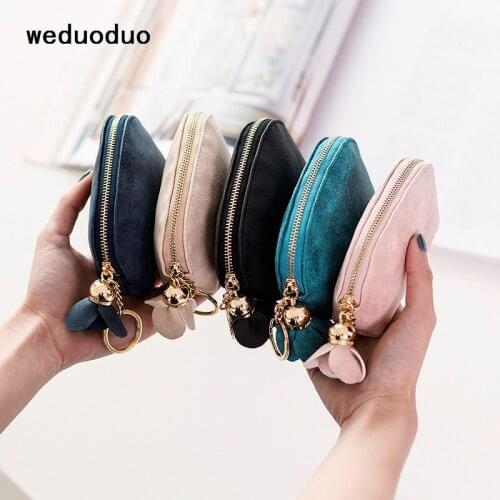 Weduoduo Brand Women Coin Wallet Mini Cute Coin Purse Prtaloid Pendant Coin Organizer Bag Card Holder Outside Key Chain Holder