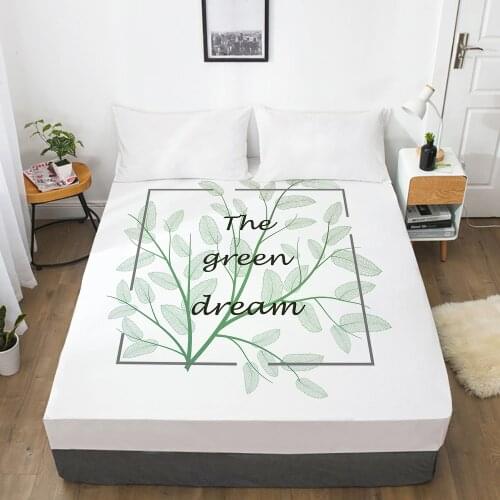 1pc bed sheet Elastic fitted sheet With An Elastic Band 150/180/200/160*200 Mattress Cover Double Bed cover nordic dream