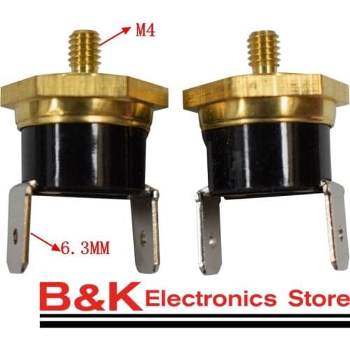 10PCS KSD301 Temperature Switch Screw cap M4 40/45/50/55/6570/75/80/85/90/100/110C/120/130/140/150C degrees Normal closed 10A