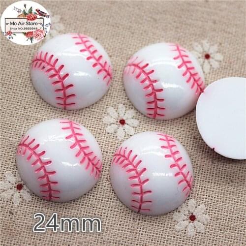 10pcs Resin tennis sports flat back Cabochon Art Supply Decoration Charm Craft DIY 24mm