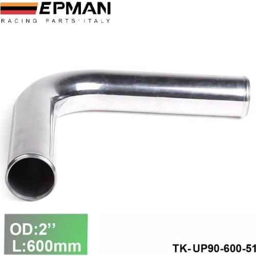 2pcs/unit 51mm 2" 90 Degree Aluminum Turbo Intercooler Pipe Tube piping L:600mm For BMW MINI Cooper S R52 EP-UP90-600-51