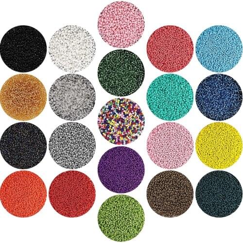 2000pcs/Lot 2mm Charm Czech Glass Seed Beads DIY Bracelet Necklace Beads For Jewelry Making Accessories 14.5g/lot