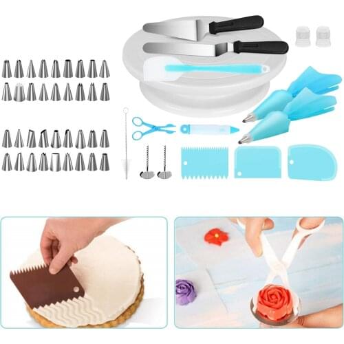 52pcs Cake Decorating Kit Set Tool Kitchen Icing Spatula Baking Supplies