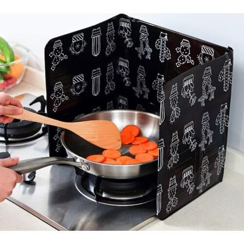 Aluminum Foil Oil Block Anti Splatter Shield Guard Oil Barrier Leaves Cactus Stove Heat Insulation Baffle Kitchen Accessories