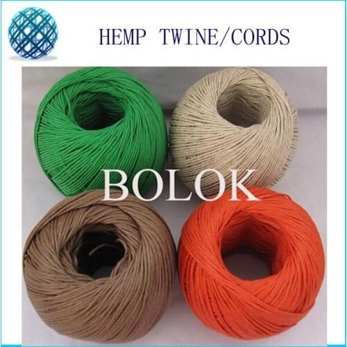 Free shipping 100pcs/lot 12 color hemp cord100m/ball,waxed hemp twine, hemp twine cord