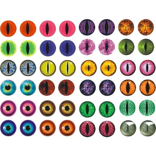 Colorful 6~40mm/20MM cabochons Plastic Glass dolls Eye diy Crafts Eyes For Children Toy Dinosaur Animal Eye Accessories