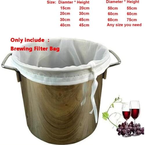 Filter Bag for Home Brew Beer for Pot Bucket Up To 60cm Diameter 2021 Wholesale 120 Micron Drop Shipping