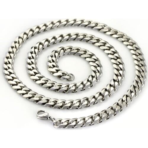 GNAYY JEWELRY 5pcs wholesale 5mm wide Polished curb chain stainless steel Jewelry women Mens necklace 16''-28'' Free Shipping